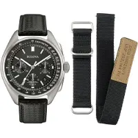 Bulova Lunar Pilot Heren Zwarte Horloge 96B251