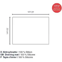 kela Afdruipmat Rena Siliconen Zwart 40 x 30 cm
