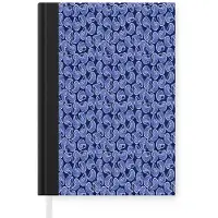 MuchoWow Notitieboek - Schrijfboek - Kust - Zee - Schelp - Blauw - Notitieboekje klein - A5 formaat - Schrijfblok