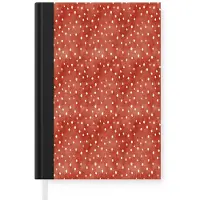 MuchoWow Notitieboek - Schrijfboek - Chic - Stippen - Rood - Wit - Notitieboekje klein - A5 formaat - Schrijfblok