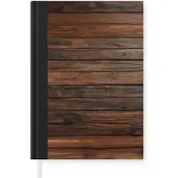 MuchoWow Notitieboek - Schrijfboek - Houten plankpatroon - Warmte - Natuurlijk - Notitieboekje klein - A5 formaat - Schrijfblok