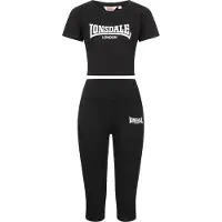 Lonsdale Trainingspak 'Ixworth' zwart / wit