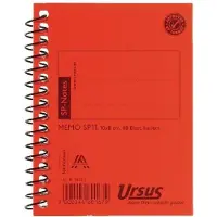 Ursus Style Collegeblok Speciaal Geruit Spiraal gebonden Karton Rood Niet geperforeerd 96 Pagina's 48 Vellen