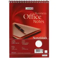 Landré Office Notitieblok A5 Geruit Spiraalbinding Karton Rood Niet geperforeerd 80 Pagina's 40 Vellen