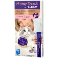 Feliway 11x Kattensnack Happy Snack Zalm 6 x 15 gr