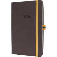 Sigel weekagenda Linescape 2026 - formaat A5 - donkergrijs - hardcover - SI-L2603