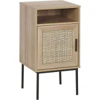Beliani PASCO - Bijzettafel - Lichte houtkleur - Vezelplaat