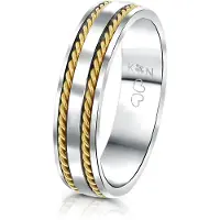 Lucardi Ring goud / zilver