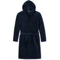 Schiesser Badjas lang ' Essentials ' navy