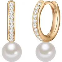 Valero Pearls Oorbellen goud / parelwit