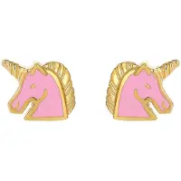 Elli Sieraden 'Einhorn' goud / lichtroze