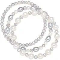 Valero Pearls Sieraden set lichtgrijs / wit