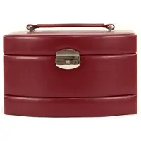 Windrose Sieraden-bewaring 'Merino' donkerrood