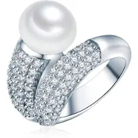 Valero Pearls Ring zilver / transparant / parelwit