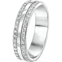 Lucardi Ring zilver / transparant
