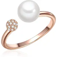 Valero Pearls Ring rose-goud / parelwit