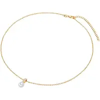 Valero Pearls Ketting goud / transparant / parelwit