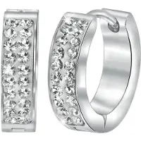 Lucardi Oorbellen zilver / transparant