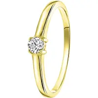 Lucardi Ring goud / transparant