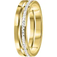 Lucardi Ring goud / transparant