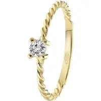 Lucardi Ring goud / transparant