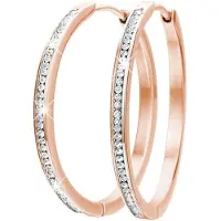 Lucardi Oorbellen rose-goud / transparant