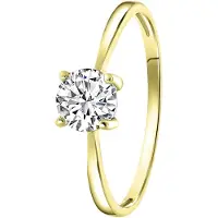 Lucardi Ring goud / transparant