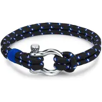 True Rebels Armband blauw / zwart / zilver / wit