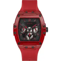 GUESS Analoog horloge 'Phoenix' rood / zwart