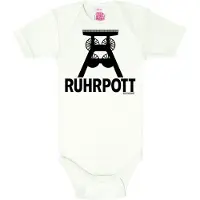 Logoshirt Rompertje/body 'Ruhrpott-Print' gemengde kleuren / wit