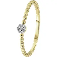 Lucardi Ring goud / transparant
