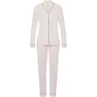 Hanro Pyjama ' Natural Comfort ' rosa / natuurwit