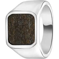 Lucardi Ring bruin / zilver