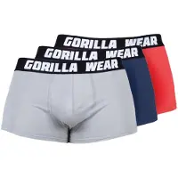Gorilla wear Boxershorts 3-Pack - Grijs/Blauw/Rood - 4XL