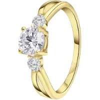 Lucardi Ring 'Klassisch' goud