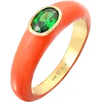 Elli Ring goud / groen / oranje