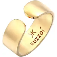 KUZZOI - Ring - Herenband ontwerp Open Tijdloos in 925 Sterling Zilver - Heren