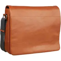 Leonhard heyden Hamburg Messenger Leder 38 cm Laptopcompartiment bruin