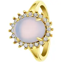 Lucardi Ring opaal / goud / transparant