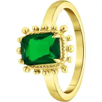 Lucardi Ring goud / smaragd