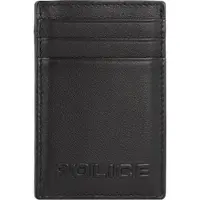 Police PT389-08536 Creditcard etui leer 7 cm met geldclip - 3 Sleuven - black