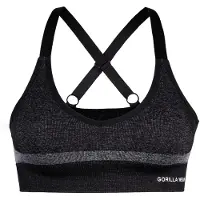 Gorilla wear Sport bh 'Selah' grijs gemêleerd / zwart gemêleerd