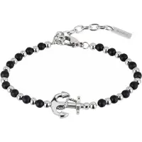 Breil Armband zwart / zilver