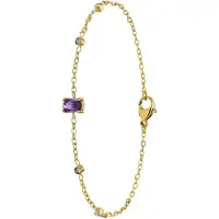Lucardi Armband 'Vintage' goud / pruim