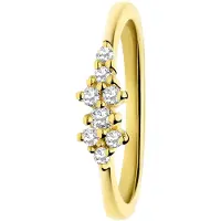 Lucardi Ring goud / transparant