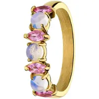 Lucardi Ring opaal / goud / pink