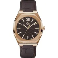 Gc Analoog horloge 'Coussin Sleek' bruin / rose-goud