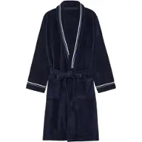 Hom Badjas lang 'Transat' navy / wit