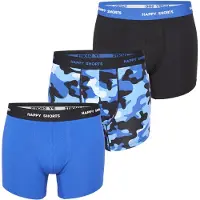 Happy Shorts Boxershorts navy / lichtblauw / wit