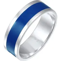 KUZZOI Ring blauw / zilver